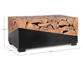 Masuta de cafea Grenada, Bizzotto, 100 x 60 x 45 cm, lemn de tec, design unicat