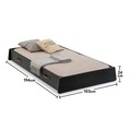 Pat extensibil, Çilek, Dark Metal Pull-Out Bed (90X190), 103x24x194 cm, Multicolor