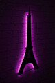 Decoratiune luminoasa LED, Eiffel Tower, MDF, 60 LED-uri, Roz