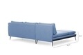 Coltar Reya Corner, Futon, 275x190x90 cm, metal, albastru grizzled