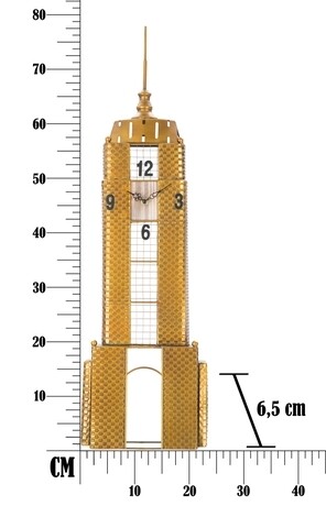 Ceas de perete Empire Building, Mauro Ferretti, 23.5 x 78 cm, fier