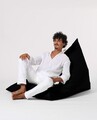 Fotoliu puf, Bean Bag Ferndale, Pyramid Bed, 145 cm, poliester impermeabil, negru