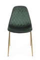 Scaun Terry, Bizzotto, catifea, 48x55x85 cm, verde inchis