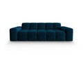 Canapea 3 locuri, Kendal, Micadoni Home, BL, 222x103x79 cm, catifea, albastru navy