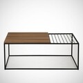 Masuta de cafea Zinus Walnut, Comforty, 95x55x43 cm, aluna