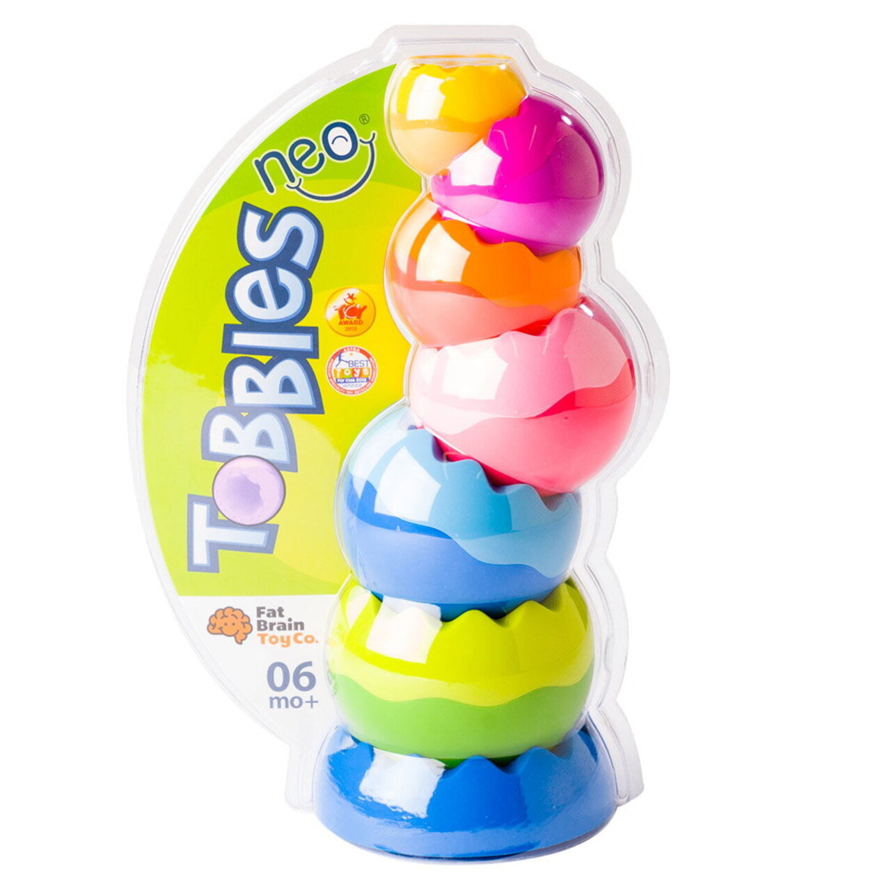 Jucarie Sfere colorate Tobbles Neo, Fat Brain, Tomy, 30x11x20 cm, silicon/plastic, multicolor