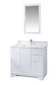 Set mobilier de baie (2 piese), Jussara, Teton 36, Alb