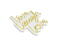 Decoratiune luminoasa LED, Live Laugh Love, Benzi flexibile de neon, DC 12 V, Galben