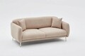 Canapea 3 locuri, Simena, Balcab Home, 219x95x80 cm, spatar mobil, sezut extins 90x180 cm, lemn de fag/poliester boucle, bej