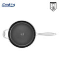 Tigaie adanca 4.2 L, Titanium, Cooking by Heinner, 28x7.5 cm, inox/sticla, argintiu