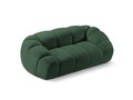 Canapea 2 locuri, Diana-192, Micadoni Home, 214x114x72 cm, catifea structurata, verde