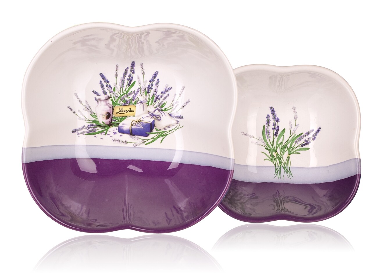 Set 2 Boluri Lavender, Banquet, 11.5 Cm / 18 Cm, Ceramica