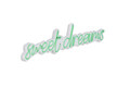 Decoratiune luminoasa LED, Sweet Dreams, Benzi flexibile de neon, DC 12 V, Verde