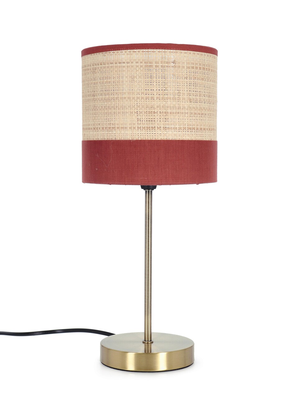 Lampa de masa Aylen, Bizzotto, 16.5x41 cm, 1 x E14, otel/in, natural/teracota