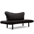 Canapea extensibilă cu 2 locuri, Futon, 859FTN1226, Metal, Negru