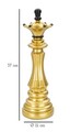 Statueta decorativa / Piesa de sah Regina, Gold Queen, Mauro Ferretti, Ø12 x 37 cm, polirasina, auriu/negru