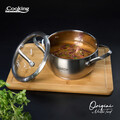 Oala cu capac 2.5 L, ORIGINI by Chef Nicolai Tand, Cooking by Heinner, 18x10 cm, inox/sticla termorezistenta, argintiu