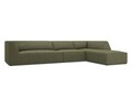 Coltar dreapta 5 locuri, Ruby, Micadoni Home, BL, 366x180x69 cm, velur, verde