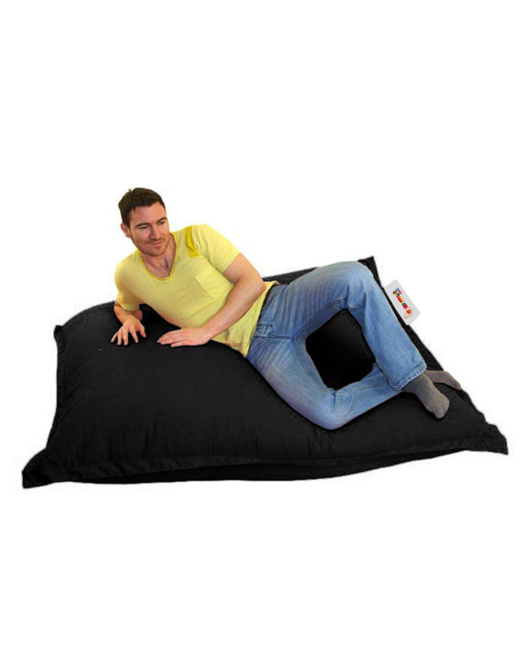 Fotoliu puf, Bean Bag, Ferndale, 100 x 100 cm, poliester impermeabil, negru - 2 | YEO