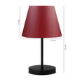 Lampa de masa, Insignio, 780SGN1898, PVC, Rosu claret