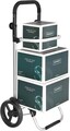 Carucior de cumparaturi 35L, Vasagle, compartiment termoizolant, multifunctional, max 25 kg, 44x35x100 cm, poliester 600D/aluminiu, negru