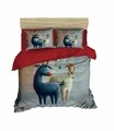 Lenjerie de pat dubla Xmas-418, Pearl Home, 3 piese, amestec bumbac, multicolor