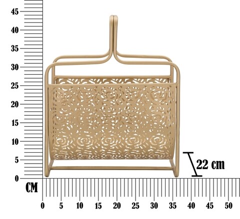 Suport pentru reviste Glam Rose, Mauro Ferretti, 37x22x44.5 cm, fier