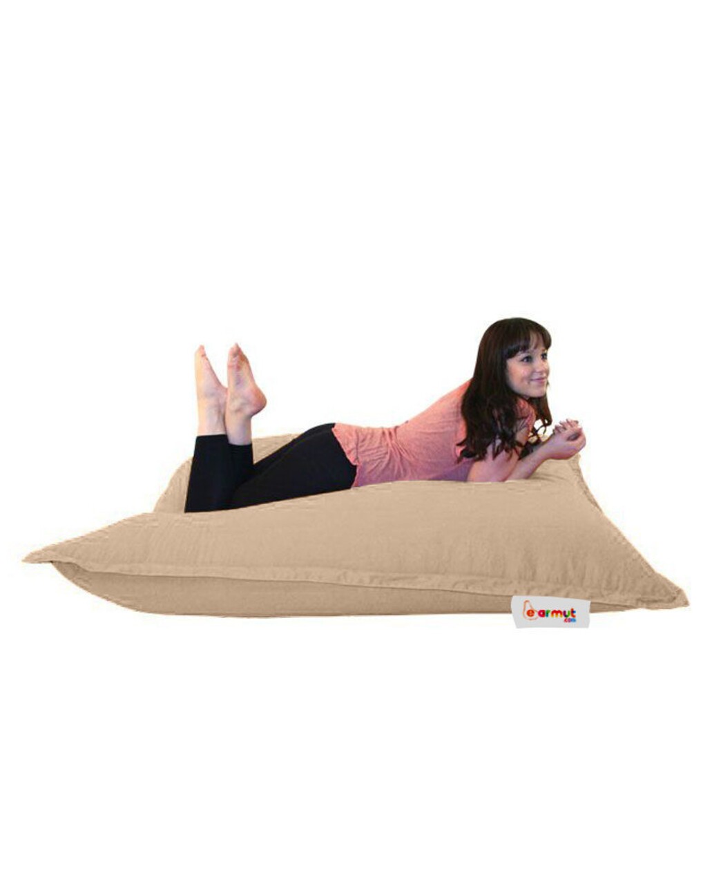 Fotoliu puf, Bean Bag, Ferndale, 100 x 100 cm, poliester impermeabil, bej nurca - 1 | YEO