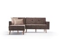 Coltar extensibil pe stanga Dublin, Balcab Home, 230x75x90 cm, lemn, maro