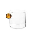 Ceasca pentru cafea Bobbly, Homla, 100 ml, sticla borosilicata, transparent/maro