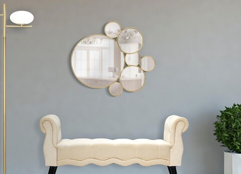 Oglinda decorativa Glam, Mauro Ferretti, 81x73 cm, fier, auriu