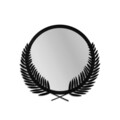 Oglinda decorativa, Palm Mirror M, Metal, Dimensiune: 48 x 45 cm, Negru