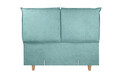 Pat matrimonial, Stockholm, Pillows E, 140x200 cm, saltea tip Pocket, topper memory, Mint