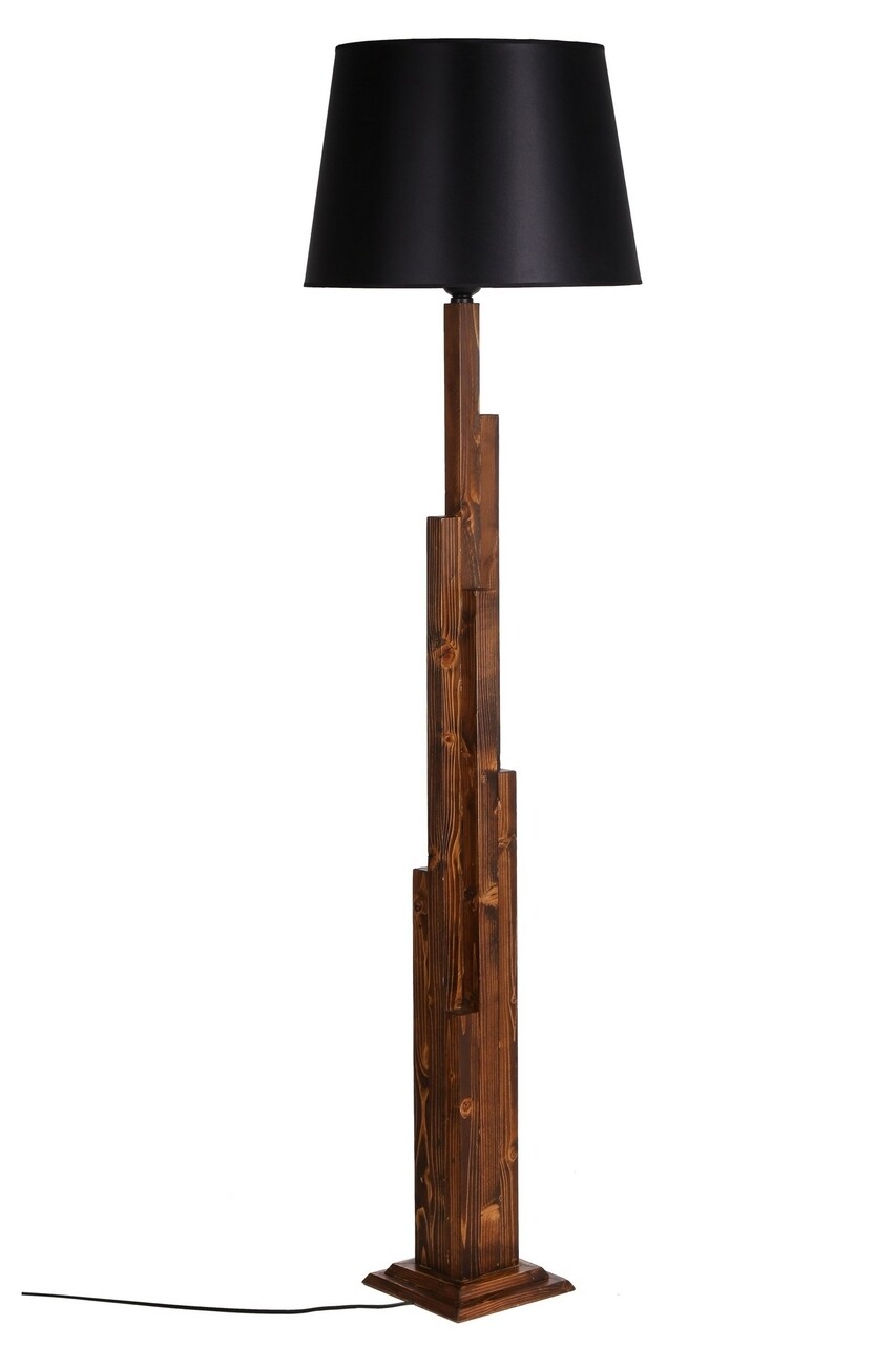 Lampadar, Luin, 8301-4, E27, 60 W, lemn/textil - 1 | YEO