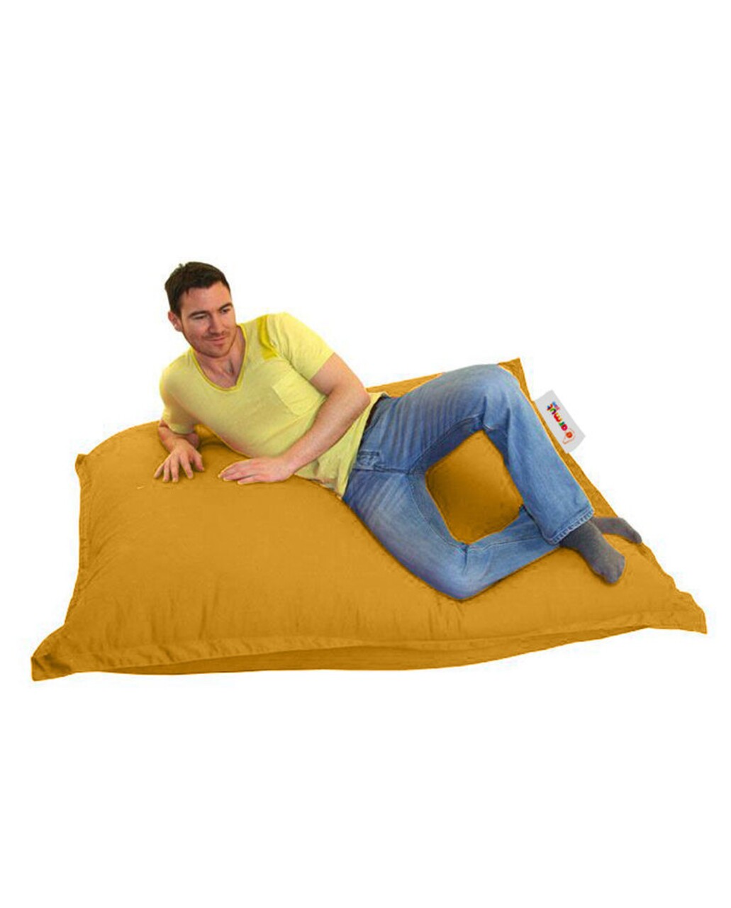 Fotoliu puf, Bean Bag, Ferndale, 100 x 100 cm, poliester impermeabil, galben - 2 | YEO