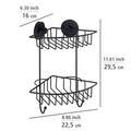 Polita pentru baie Rack Bari, Wenko, 22.5x16x29.5 cm, metal/otel, negru