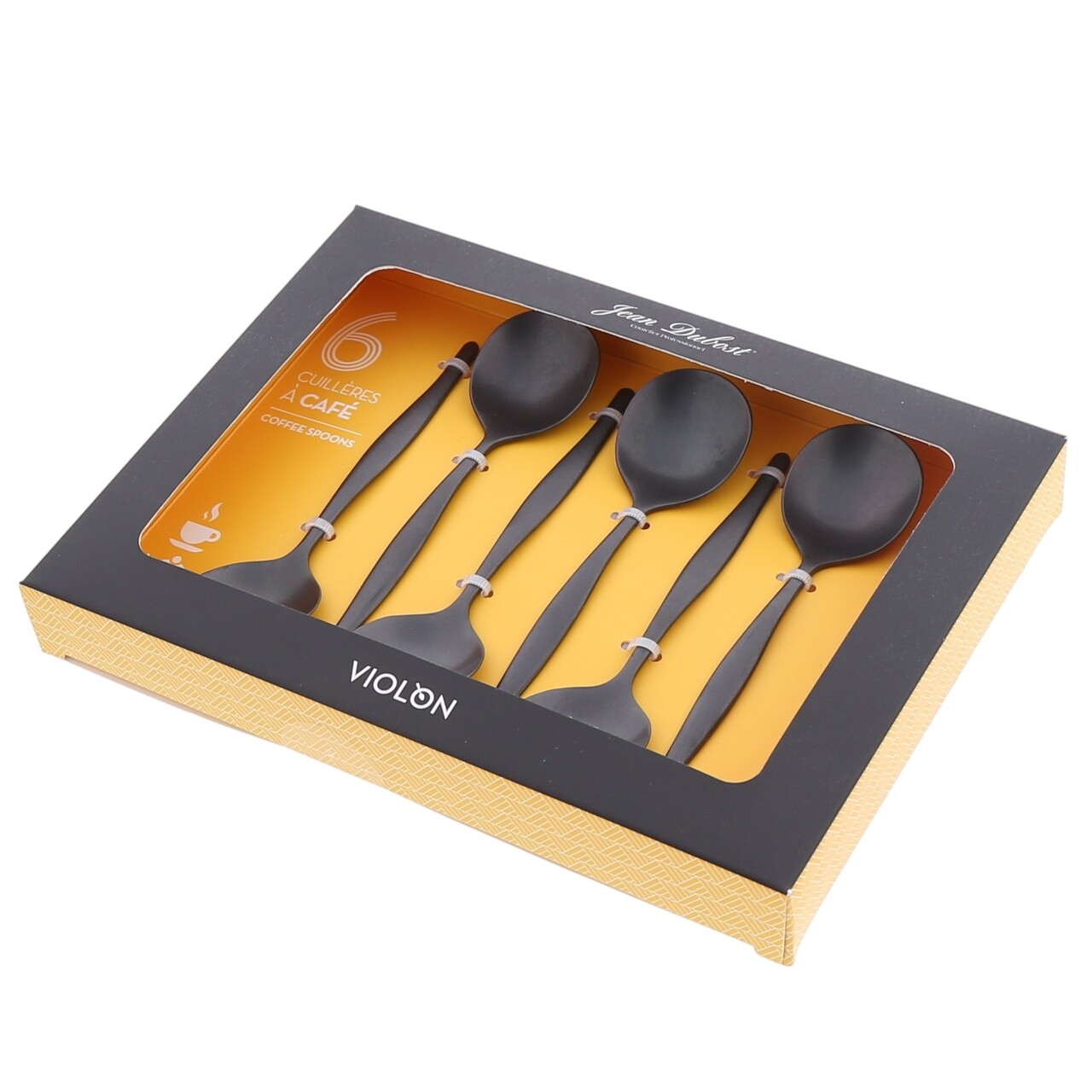 Set 6 Lingurite Pentru Ceai Violon Vintage Black, Jean Dubost, Inox