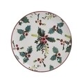 Set farfurii pentru desert 6 piese, Mistletoe, InArt, ceramica, Ø21 cm, verde/rosu