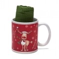 Set cana si prosop de bucatarie Reindeer, Heinner, bumbac/ceramica, rosu