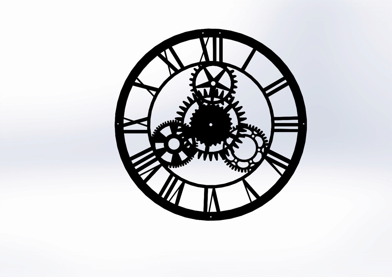 Ceas De Perete, Davin Clock, Metal, Dimensiune: 46 X 46 Cm, Negru