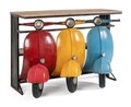 Consola Vespa, Bizzotto, 143.5 x 50.8 x 100.3 cm, lemn de mango/otel, handmade, multicolor