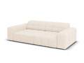 Canapea 3 locuri, Jennifer-140, Micadoni Home, 204x102x70 cm, tesatura chenille din poliester, bej deschis