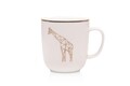 Cana Giraffe, Sabichi, 450 ml, portelan, alb/auriu