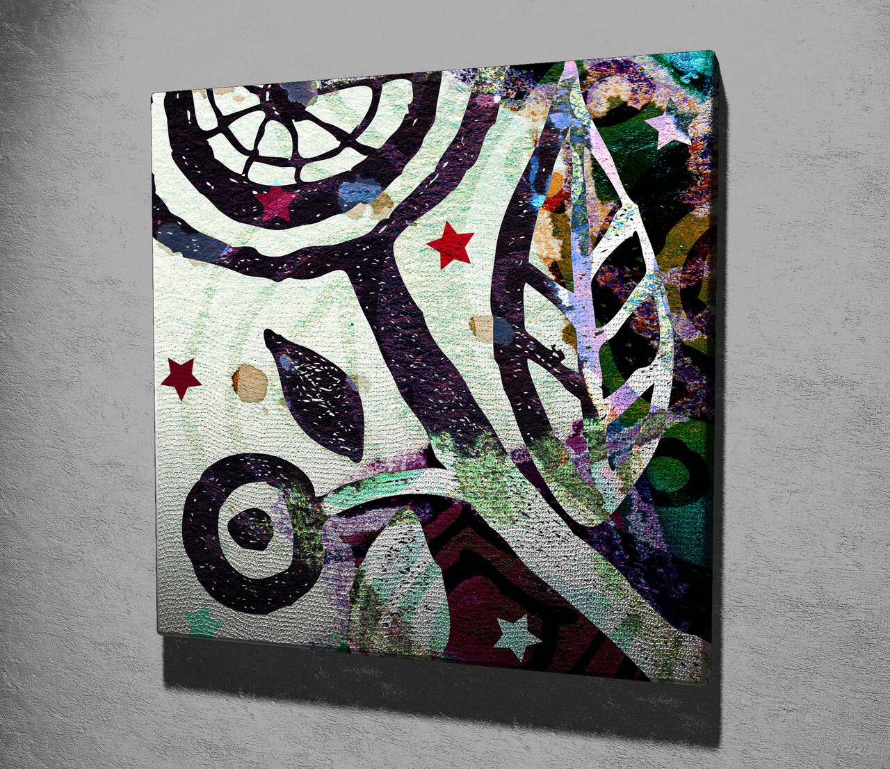 Tablou decorativ, KC057, Canvas, Dimensiune: 45 x 45 cm, Multicolor