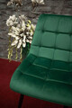 Scaun Chic Velvet, Signal, 51x44x89 cm, catifea/otel, verde/negru