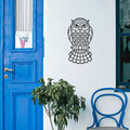 Decoratiune de perete, Owl2 Metal Decor, metal, 27 x 49 cm, negru