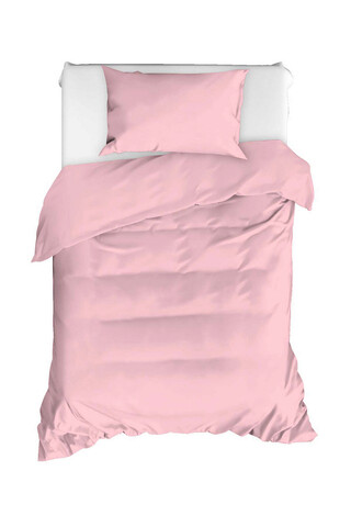 Lenjerie de pat pentru o persoana (EU) (IT), Fresh Color - Pink, Mijolnir, Bumbac Ranforce