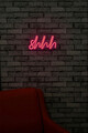 Decoratiune luminoasa LED, Shhh, Benzi flexibile de neon, DC 12 V, Roz