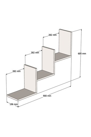 Raft pentru perete Mist, Puqa Design, 90x19,6x60 cm, antracit