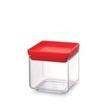 Recipient cu capac pentru depozitare, Brabantia, 0.7 L, plastic, rosu